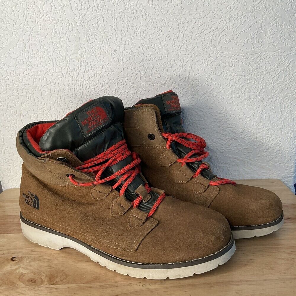The North Face Womens Brown Heat Seeker Roll Down Leather Insulated Boots Size 9
